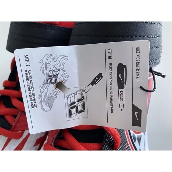 SIZE 6Y Nike Force Trout 7 GS Black Challenge Red Customizable Baseball Cleats - Picture 3 of 9